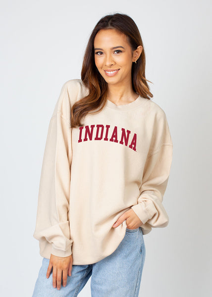 chicka d The Original Corded Crew Indiana Hoosiers in Natural S