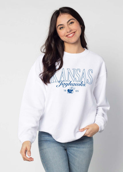 chicka d The Original Corded Crew Kansas Jayhawks Cliffs Notes in White S