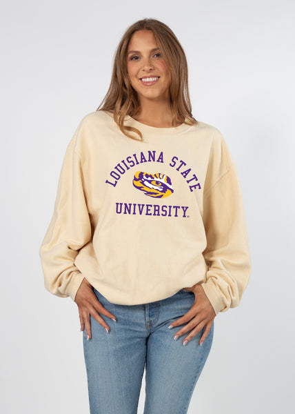 chicka d The Original Corded Crew LSU Tigers in Natural S