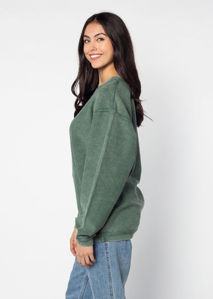 Chicka D The Original Corded Crew Michigan State Green Sweatshirt S