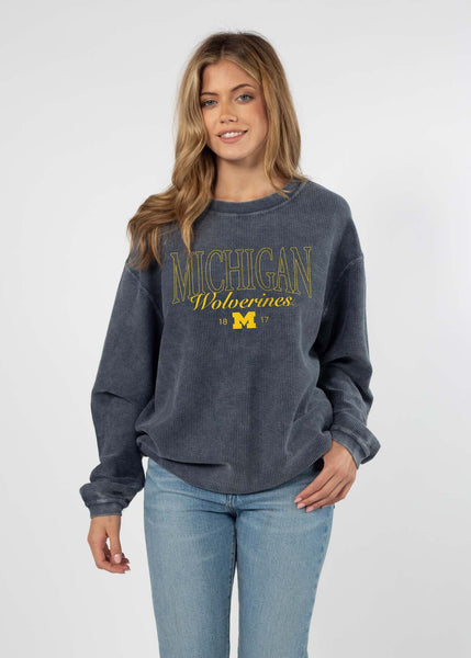 chicka d The Original Corded Crew Michigan Wolverines Cliffs Notes in Navy S