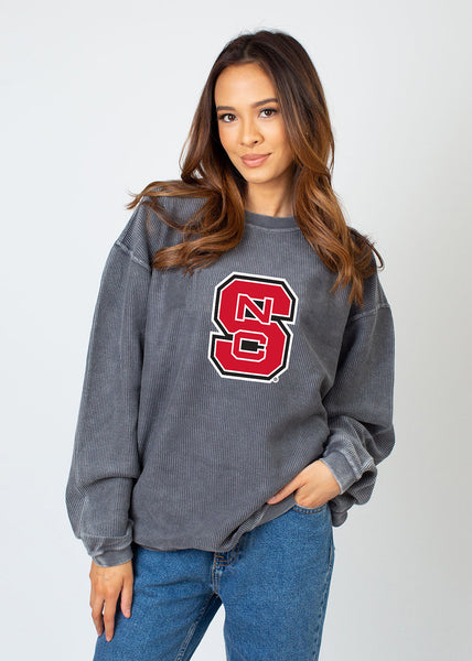 chicka d The Original Corded Crew NC State Wolfpack in Charcoal S
