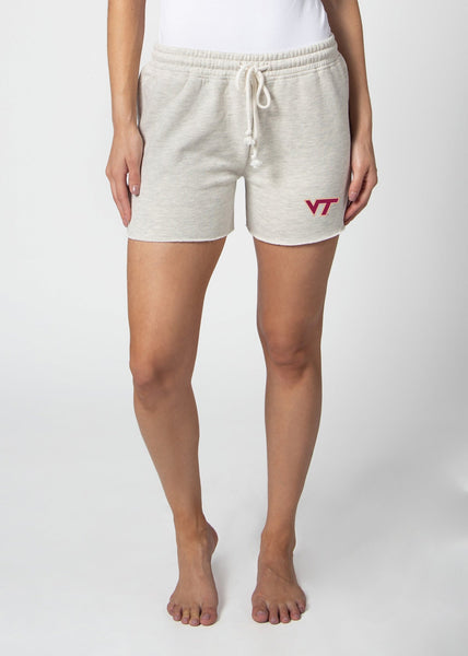 chicka d Virginia Tech Hokies Ash Grey Sweatshorts S