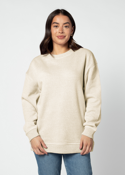 chicka d Warm Up Crew Sweatshirt in Sunflower Sunflower