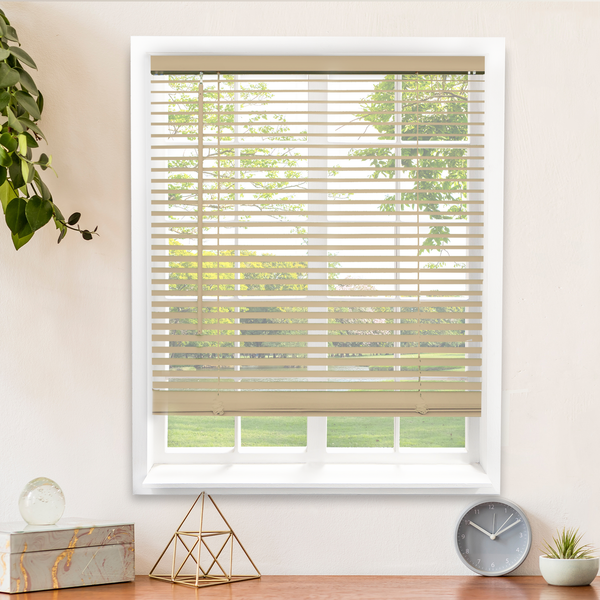 Chicology 36" Mini Blinds – Room Darkening 1" Slats Cappuccino