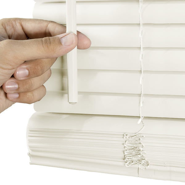 Chicology 48" Mini Blinds – Room Darkening 1" Slats Alabaster