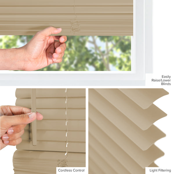 Chicology 72" Mini Blinds – Room Darkening 1" Slats Cappuccino