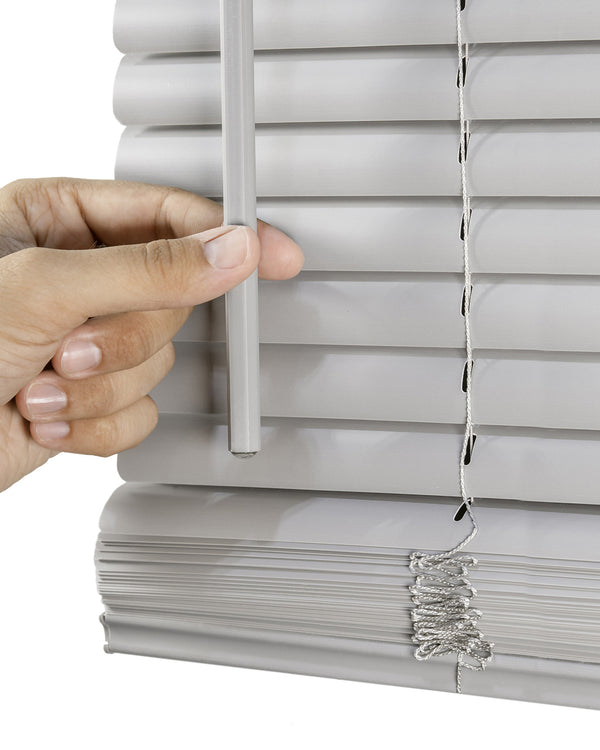 Chicology 72" Mini Blinds – Room Darkening 1" Slats Gray