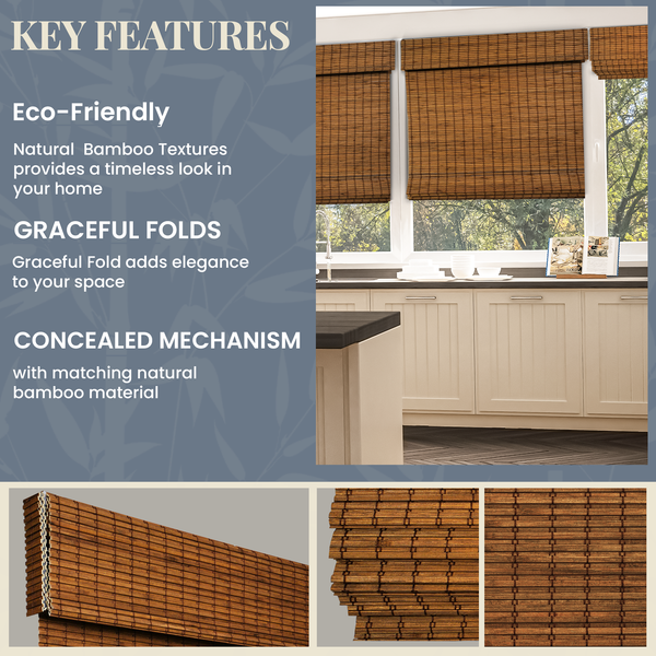 Chicology Custom Bamboo Shades – Blackout Frost