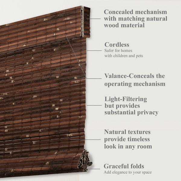 Chicology Custom Bamboo Shades – Blackout Smoke