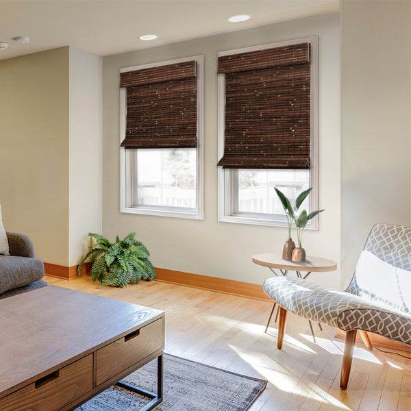 Chicology Custom Bamboo Shades – Blackout Smoke