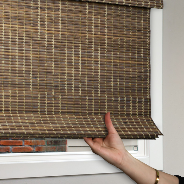 Chicology Custom Bamboo Shades – Blackout Smokey Ash