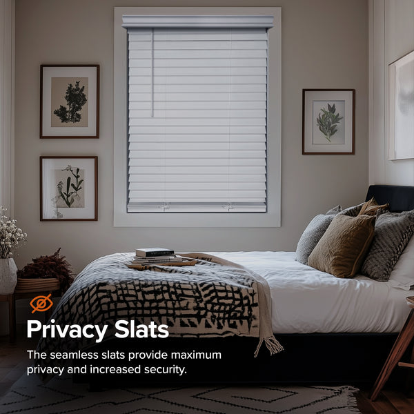 Chicology Privacy Faux Wood Blinds