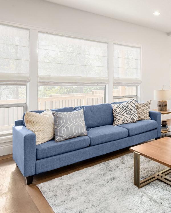 Chicology Roman Shades - Sheer Airy Coastal Fabric