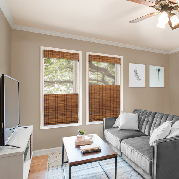 Chicology Custom Bamboo Shades – Blackout Top Down Bottom Up Frost