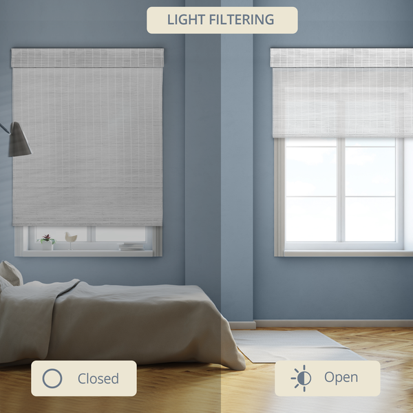 Chicology Custom Bamboo Shades – Light Filtering Dior Gray