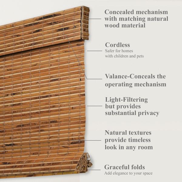 Chicology Custom Bamboo Shades – Light Filtering Maple