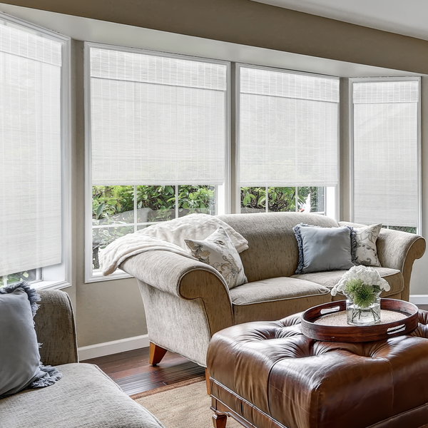 Chicology Custom Bamboo Shades – Light Filtering Snow