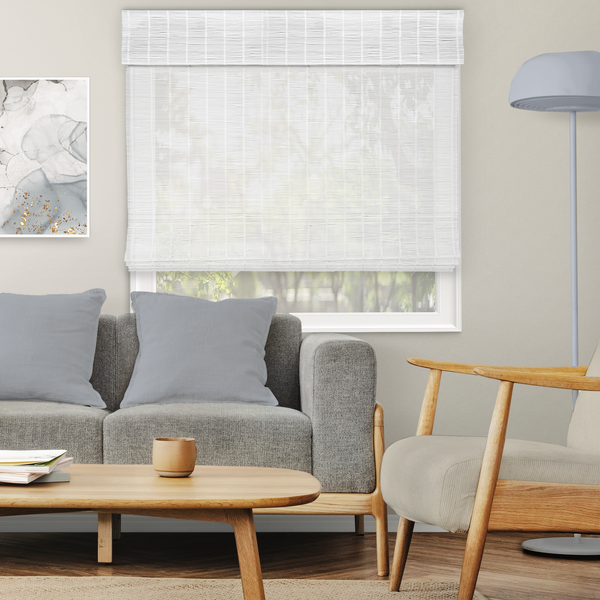 chicology Custom Bamboo Shades – Light Filtering Snow