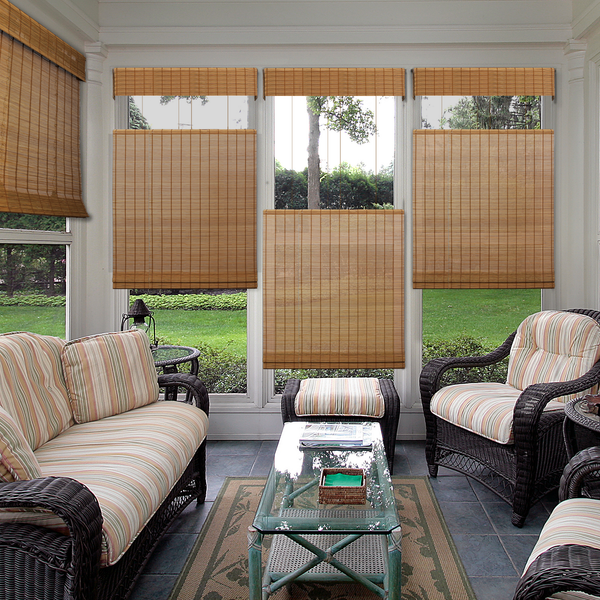 Chicology Custom Bamboo Shades – Light Filtering Top Down Bottom Up Butternut