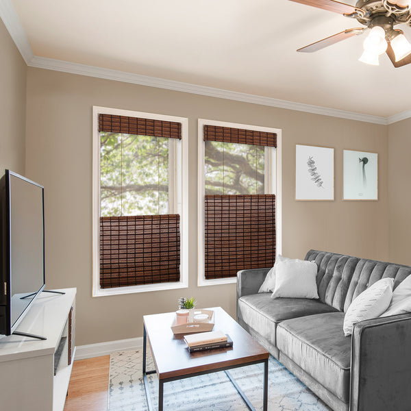 Chicology Custom Bamboo Shades – Light Filtering Top Down Bottom Up Jacobean