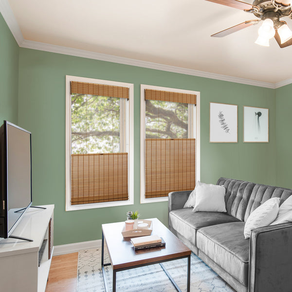 Chicology Custom Bamboo Shades – Light Filtering Top Down Bottom Up Butternut