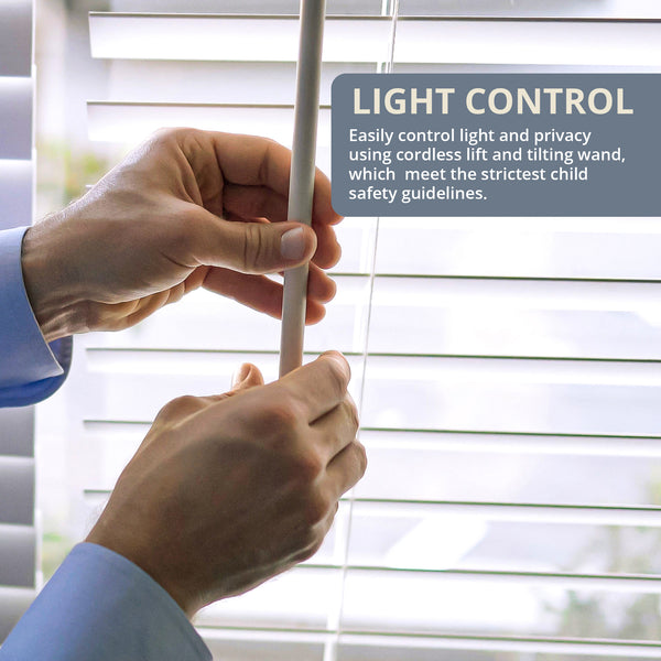 Chicology Custom Faux Wood Blinds – Blackout 2" Slats Chelsea