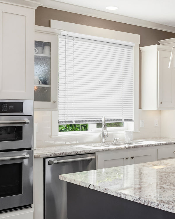 Chicology Custom Mini Blinds – Room Darkening 1" Slats Aluminum