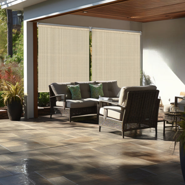 Chicology Exterior Shades – 75% Light Blocking Breathable Fabric Natural