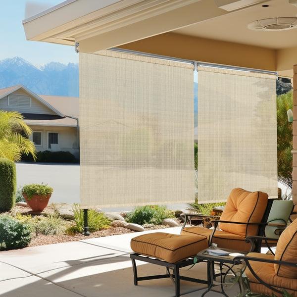 Chicology Exterior Shades – 75% Light Blocking Breathable Fabric Natural