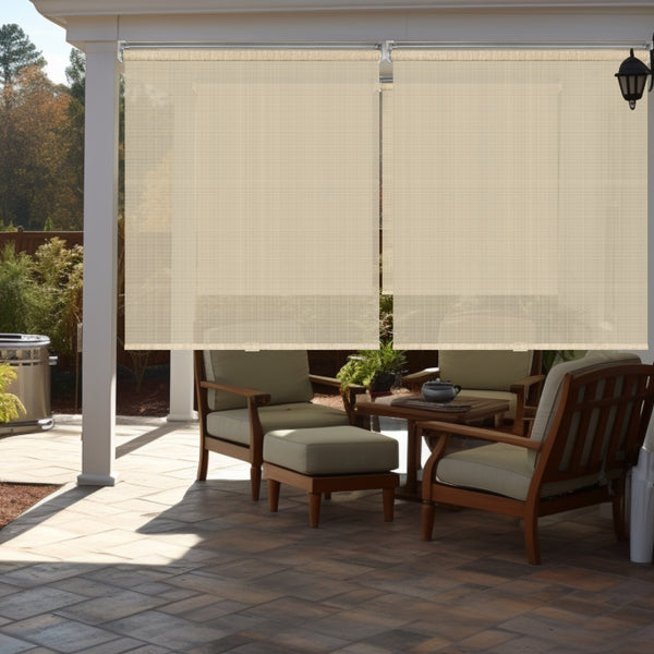 chicology Exterior Shades – 75% Light Blocking Breathable Fabric Natural