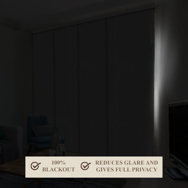 Chicology Panel Track Blinds - Blackout Thermal Coated Material