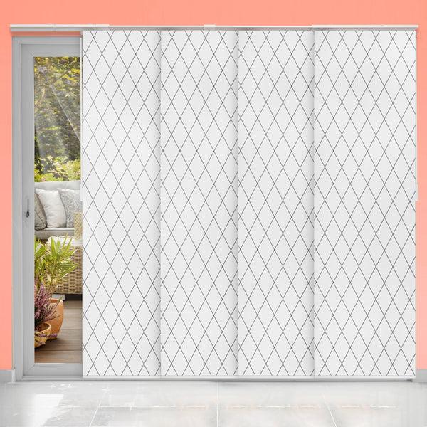 chicology Panel Track Blinds - Light Filtering GeoPrint Pattern