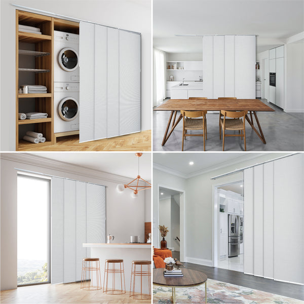 Chicology Panel Track Blinds - Light Filtering Lightweight Woven Material