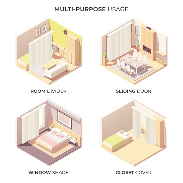Chicology Panel Track Blinds - Light Filtering Natural Fiber Textile