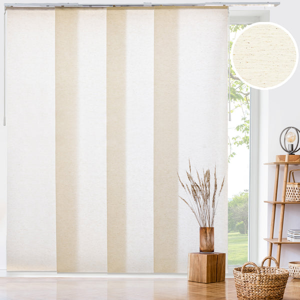 chicology Panel Track Blinds - Light Filtering Natural Fiber Textile
