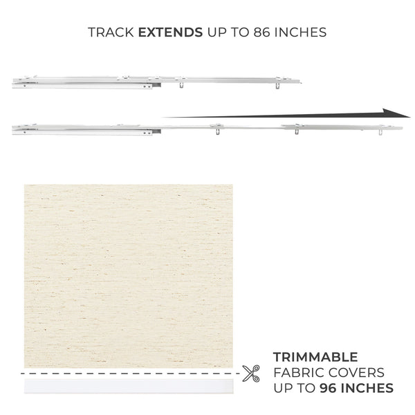 Chicology Panel Track Blinds - Light Filtering Natural Fiber Textile