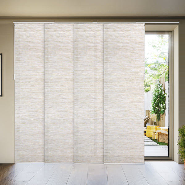 chicology Panel Track Blinds - Light Filtering Natural Meshed Texture