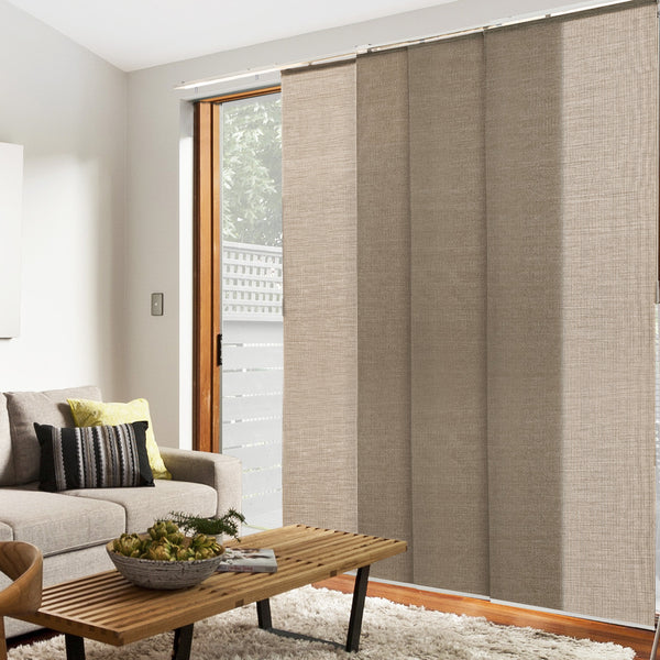 Chicology Panel Track Blinds - Light Filtering Natural Woven Robust Texture