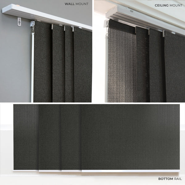 Chicology Panel Track Blinds - Light Filtering Square Tweed Texture