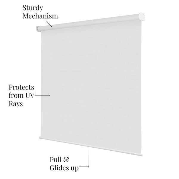 Chicology Roller Shades - Blackout 1% Solar View-tiful Chantilly