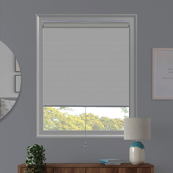 chicology Roller Shades - Blackout 1% Solar View-tiful Chantilly