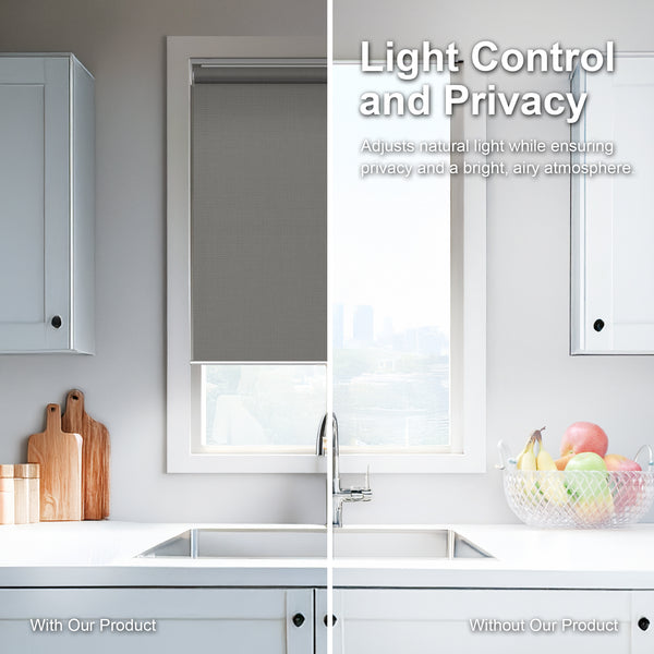 Chicology Roller Shades – Light Filtering Snap-N-Glide Urban Gray