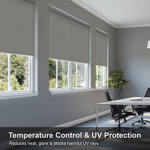 Chicology Roller Shades – Light Filtering Snap-N-Glide Urban Gray