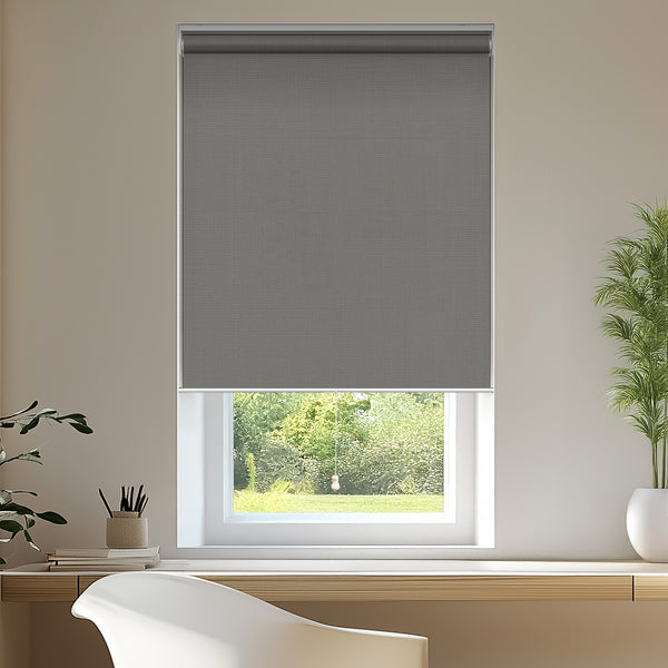 chicology Roller Shades – Light Filtering Snap-N-Glide Urban Gray