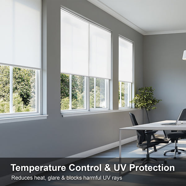 Chicology Roller Shades – Light Filtering Snap-N-Glide Urban White