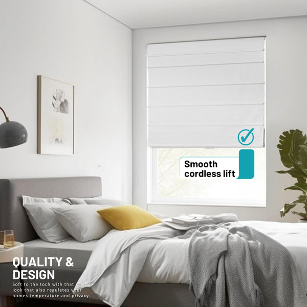 Chicology Roman Shades - Light Filtering Cotton Duck Fabric