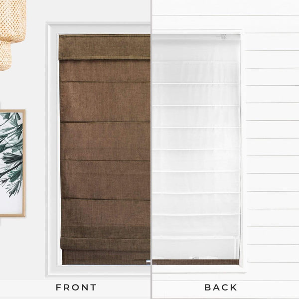Chicology Roman Shades - Light Filtering Crosshatched With Liner And Valance