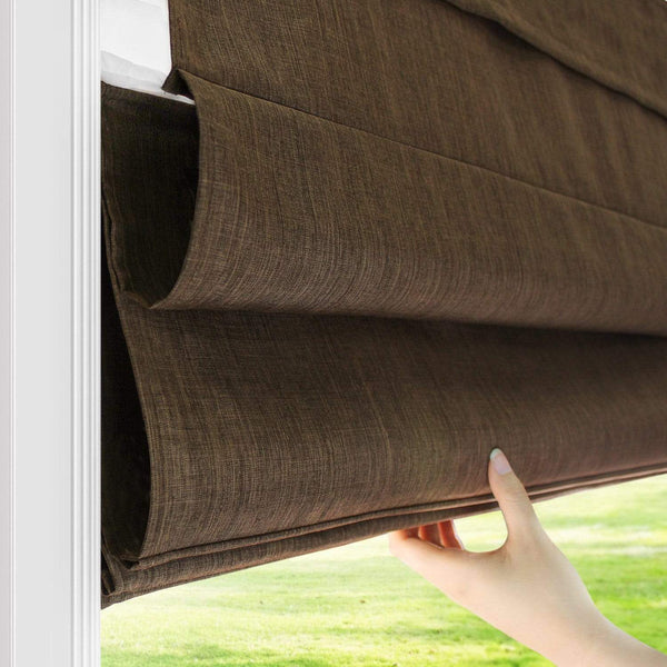 Chicology Roman Shades - Light Filtering Crosshatched With Liner And Valance