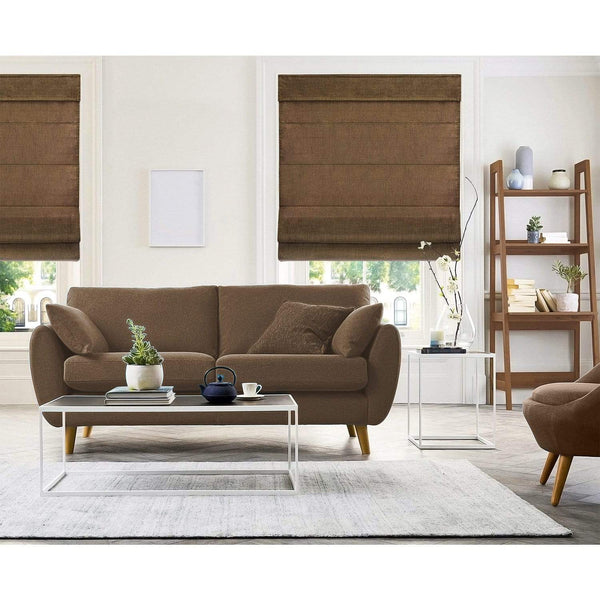 Chicology Roman Shades - Light Filtering Crosshatched With Liner And Valance